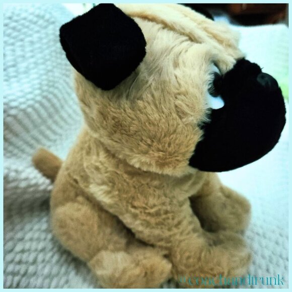 7 LED Light Plush Pug Auto Shut Off NWT Fluffy Stuffy - Picture 6 of 6
